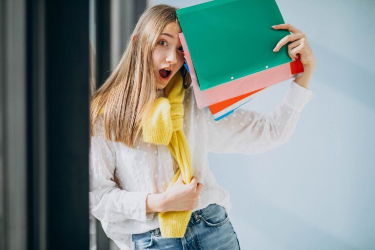 The girl's surprised.