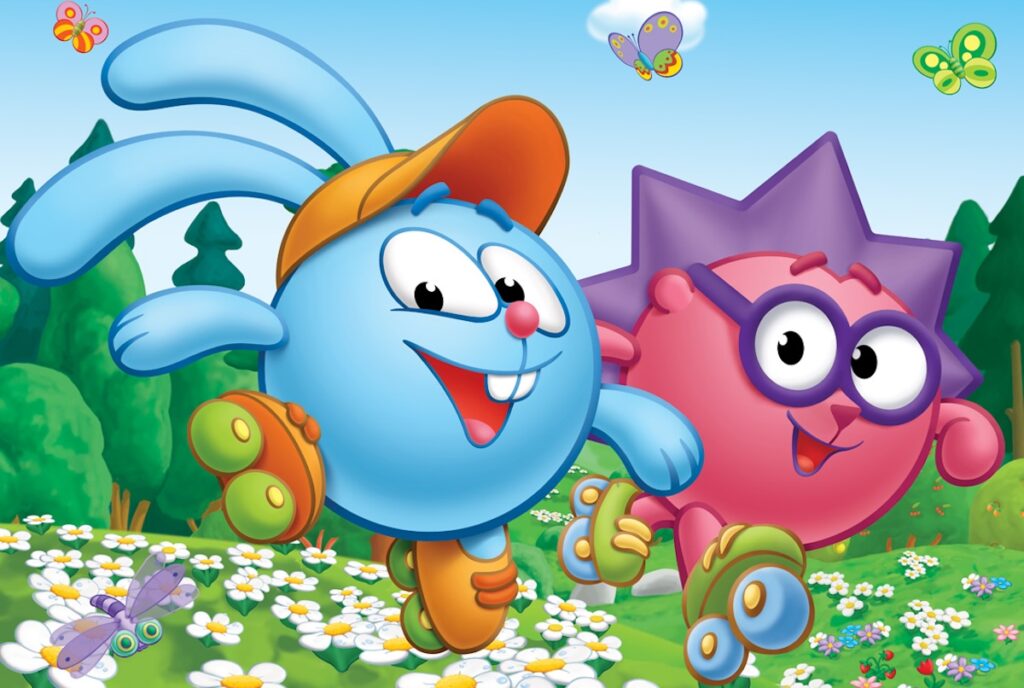 Крош и Ежик из смешариков