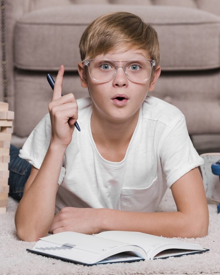 the concept of the modern boy from the front view