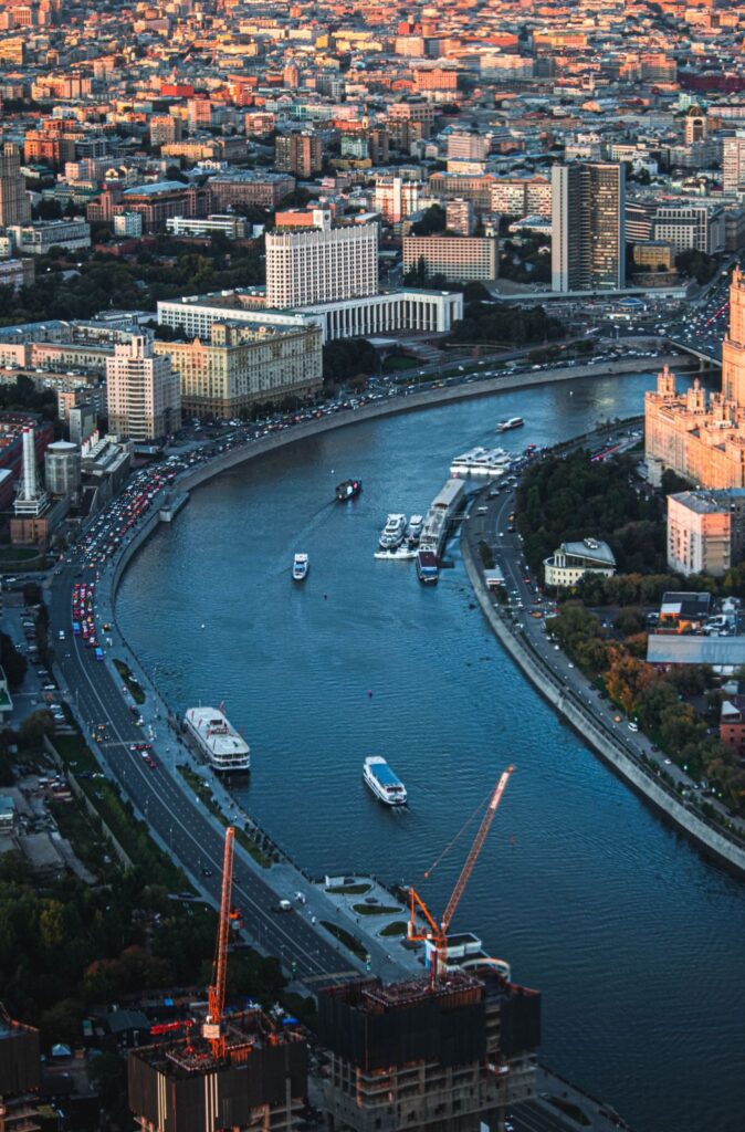 Москва сверху, общий аэровид города