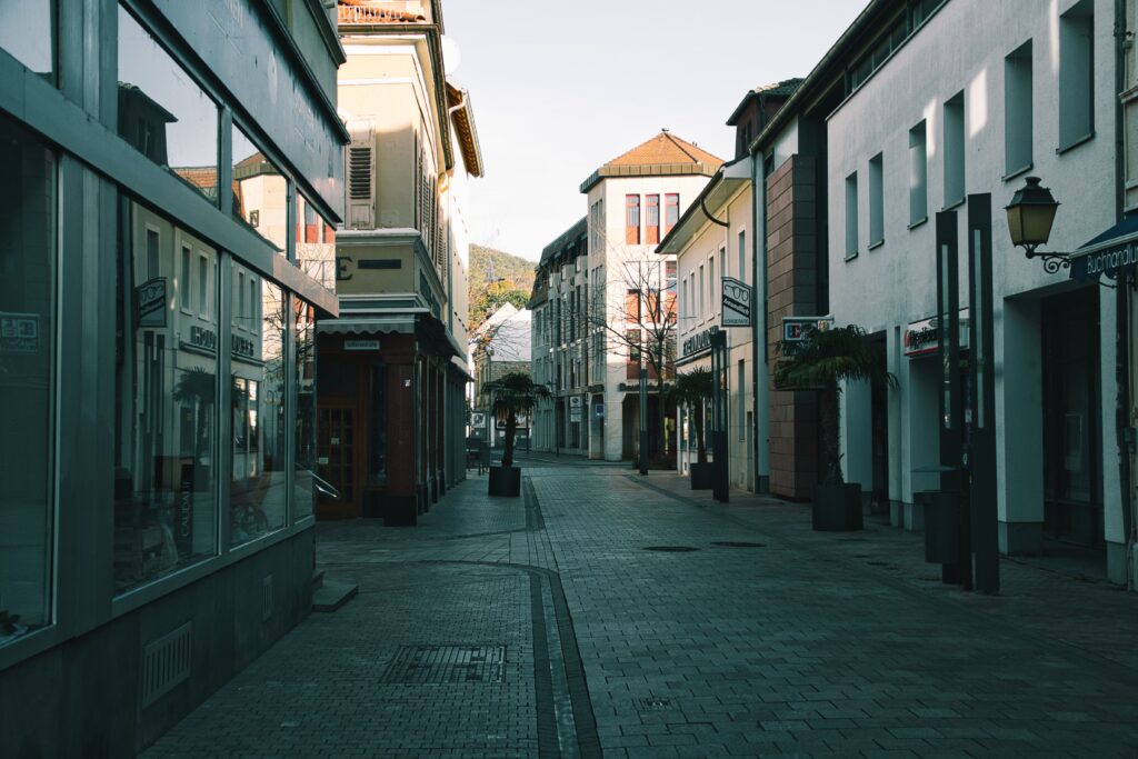 a view on a European street