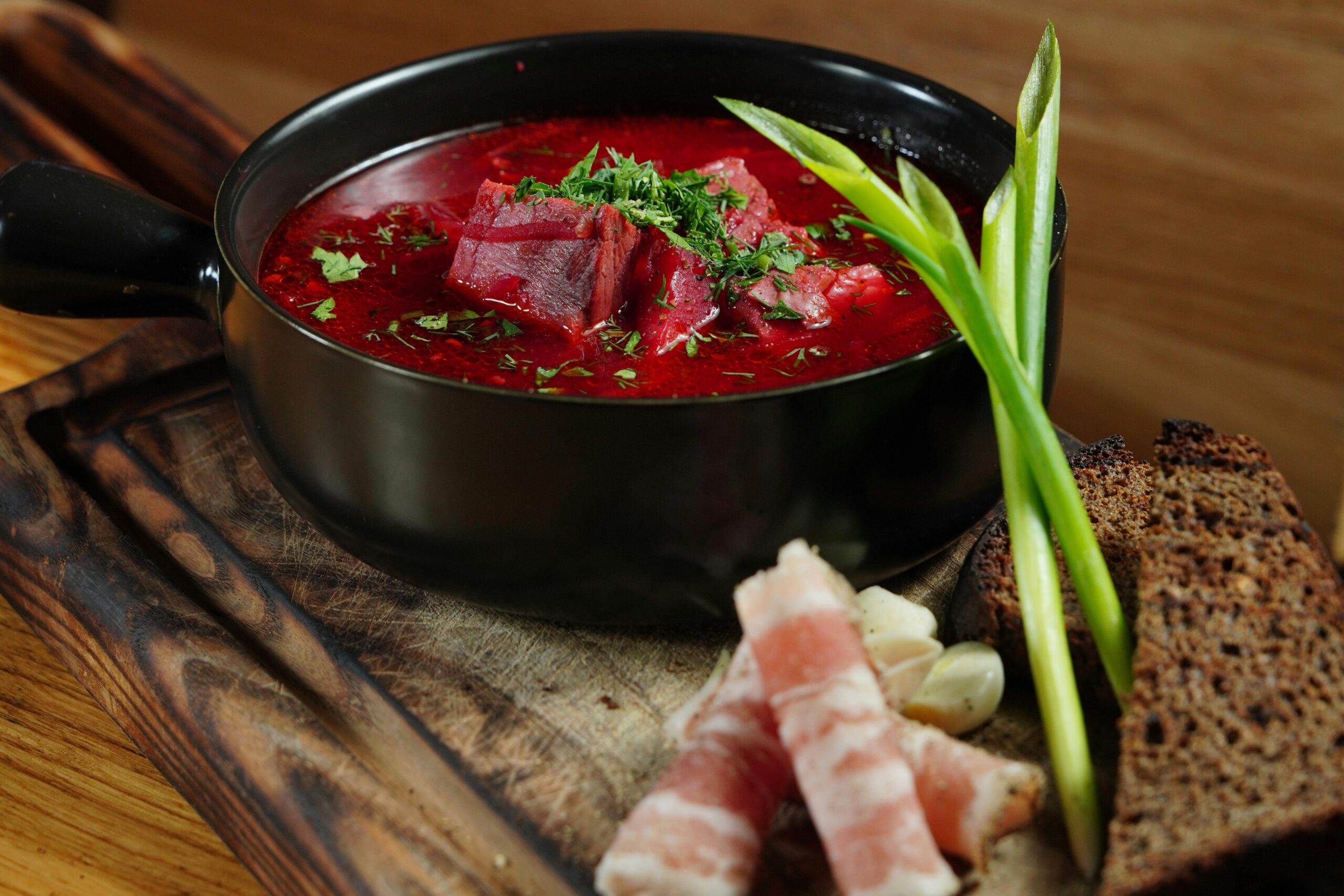 Russian borscht — traditional soup