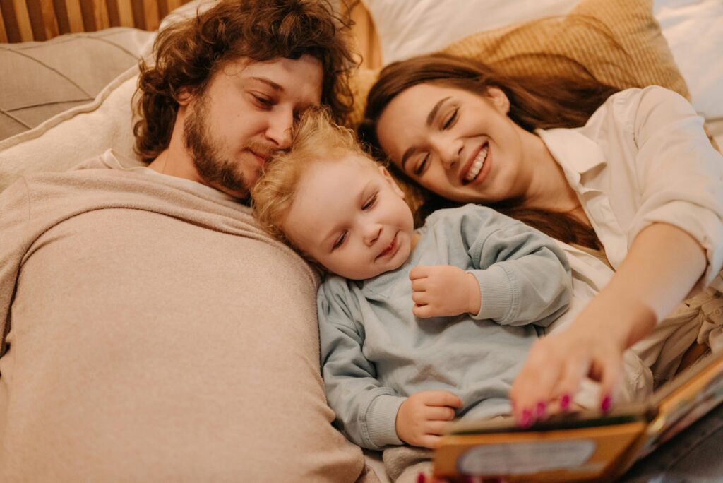 A Russian family of three