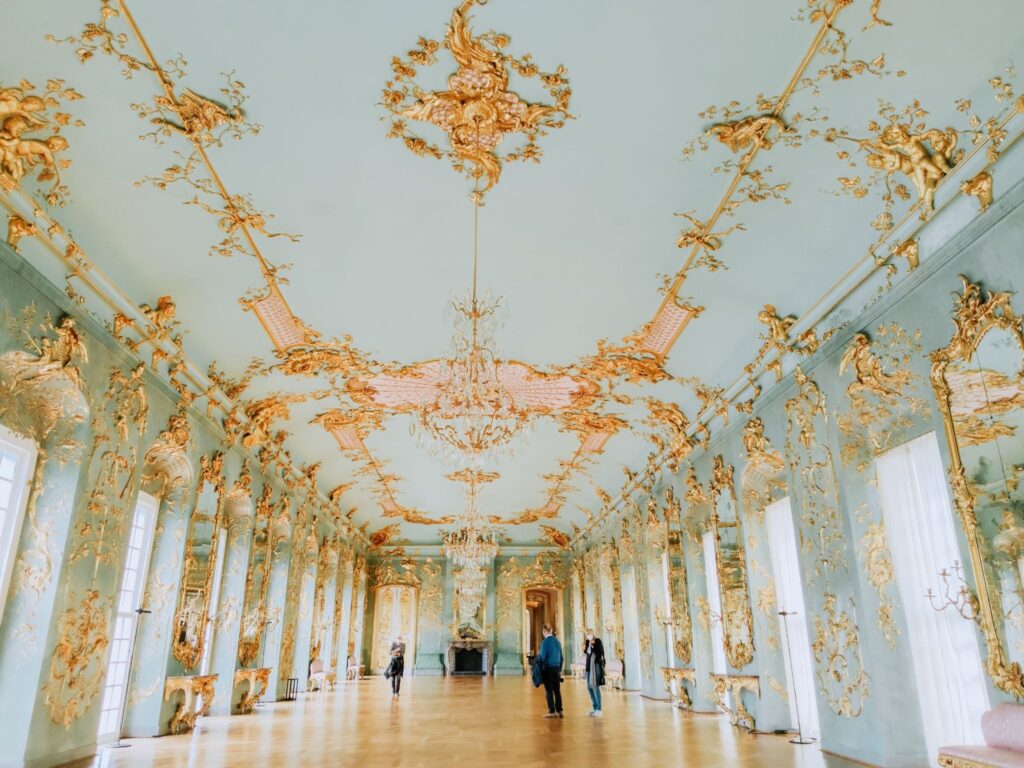 The museum's grand hall with visitors
