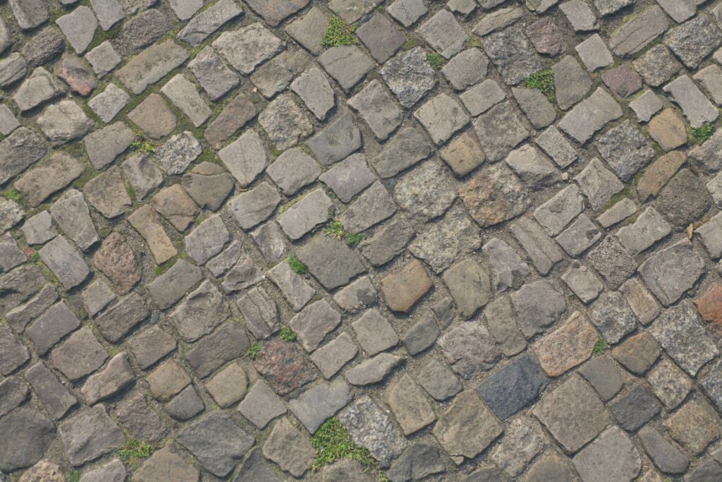 Stone paving of an old European street