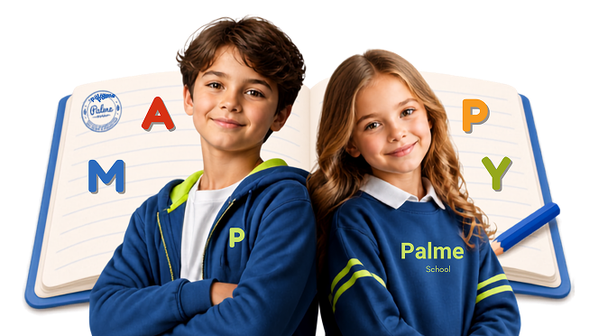 Мальчик и девочка в школе Palme