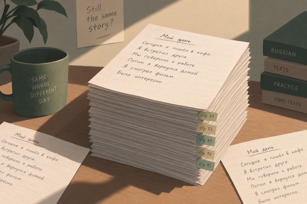 A stack of handwritten pages, each one much like the last